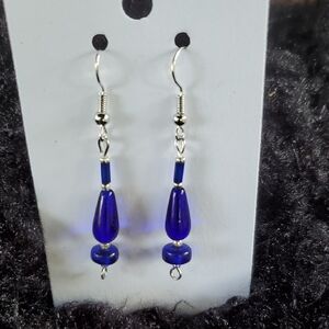 Elegant Blue Drop Earrings